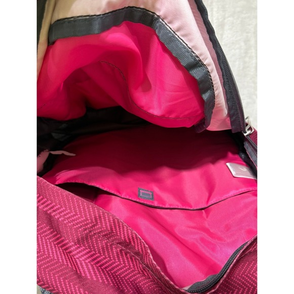 Adidas Mad Spring Backpack Burgundy Pink Gray Travel School‎ Bag Pack - Picture 6 of 9
